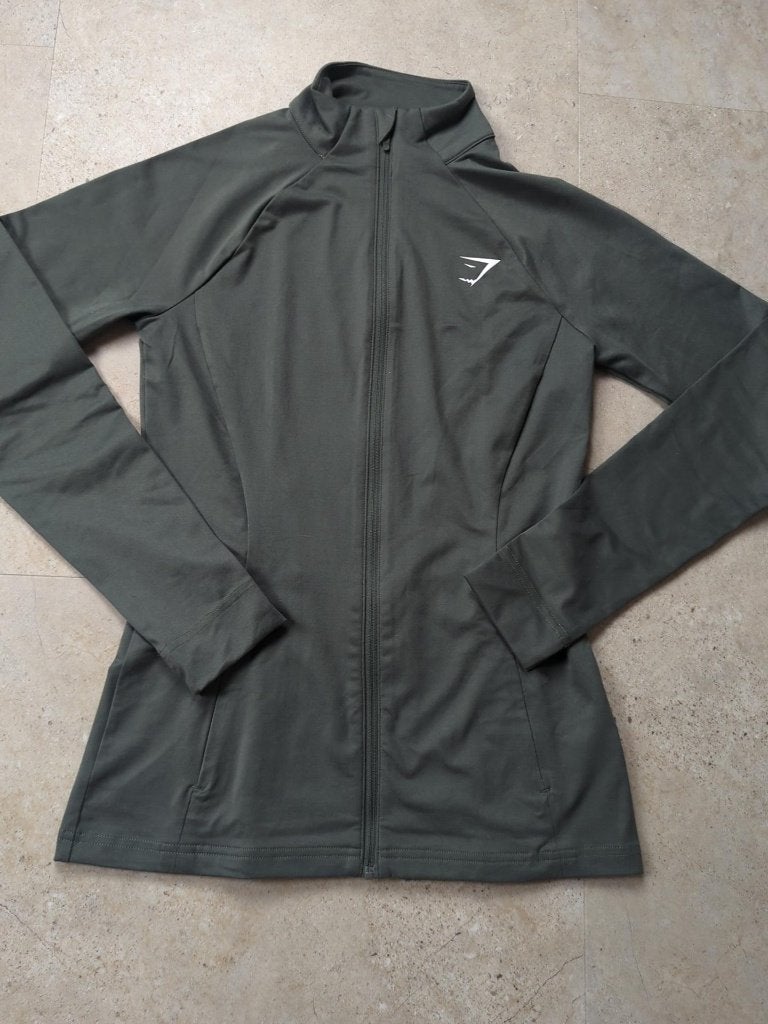 Groene Gymshark-jas, Kleding | Dames, Sportkleding, Verzenden, Maat 34 (XS) of kleiner, Groen, Gymshark