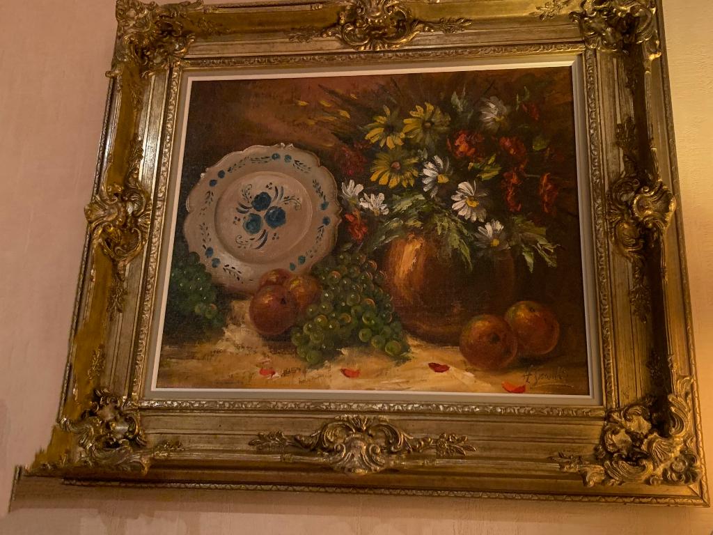 Schilderij met kader, Huis en Inrichting, Woonaccessoires | Schilderijen, Tekeningen en Foto's, Ophalen, Gebruikt, Schilderij