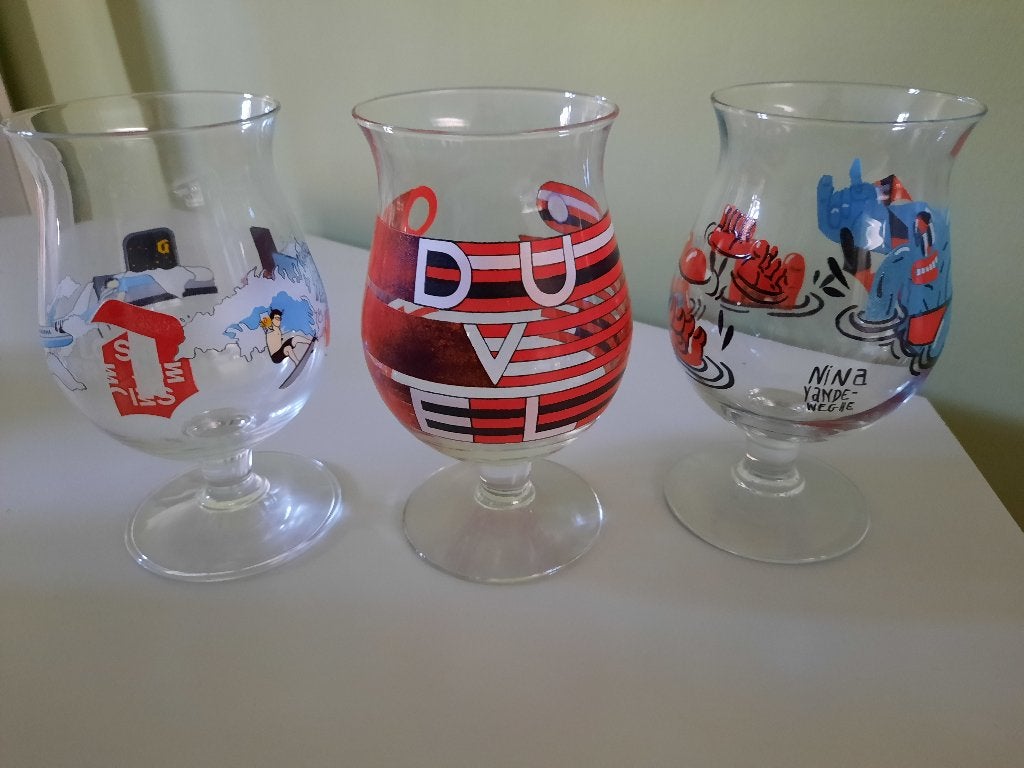 Set 3 glazen Duvel Collection, Collections, Enlèvement, Comme neuf, Verre ou Verres, Duvel