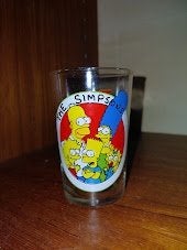 Vintage Simpsons glas, Verzamelen, Ophalen of Verzenden, Zo goed als nieuw, Waterglas