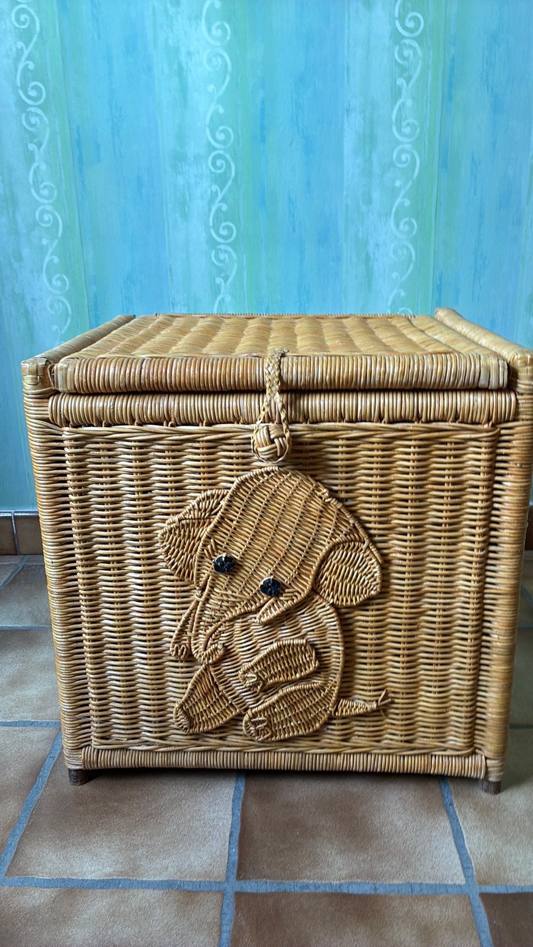 Panier en osier, Maison & Meubles, Accessoires pour la Maison | Coffres, Enlèvement ou Envoi, Comme neuf