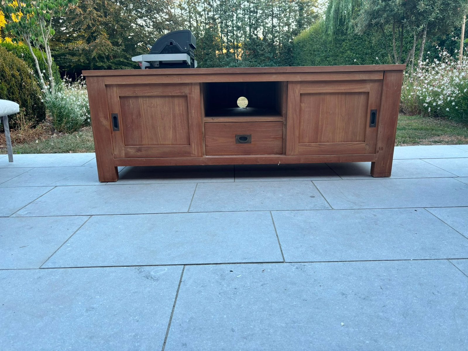 Tv meubel teak, Maison & Meubles, Armoires | Mobilier de télévision, Teck, Moins de 100 cm, 150 à 200 cm, Landelijk