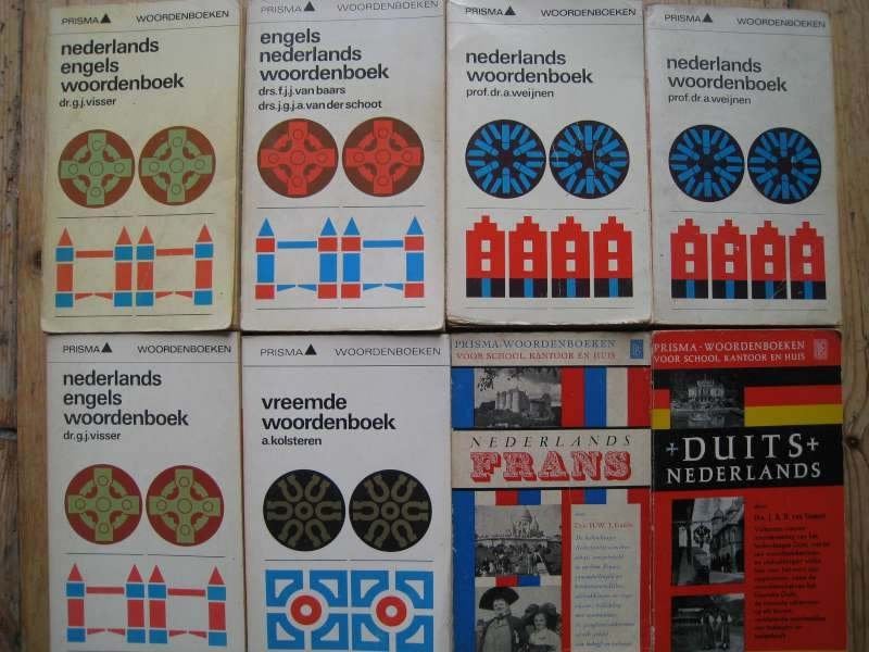 Set 8 prisma woordenboeken : NL, NL-FR, DU-NL, EN-NL, NL-EN, Boeken, Ophalen, Duits