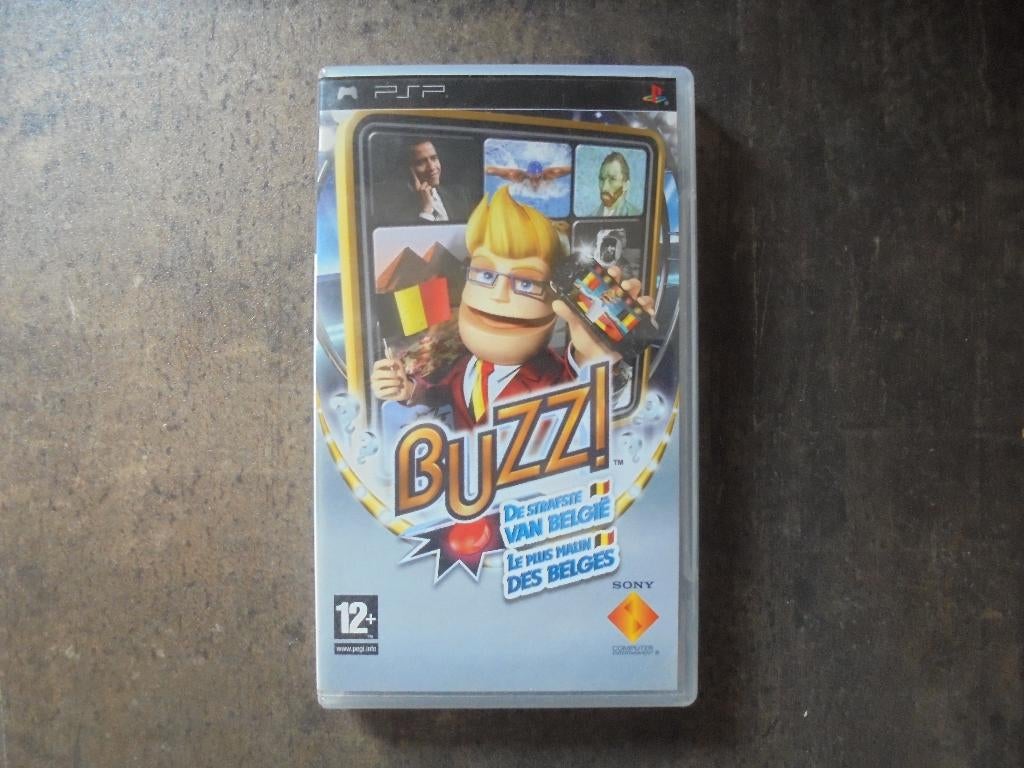 Buzz De Strafste van België voor PSP (zie foto's), Games en Spelcomputers, Puzzel en Educatief, Gebruikt, Ophalen of Verzenden
