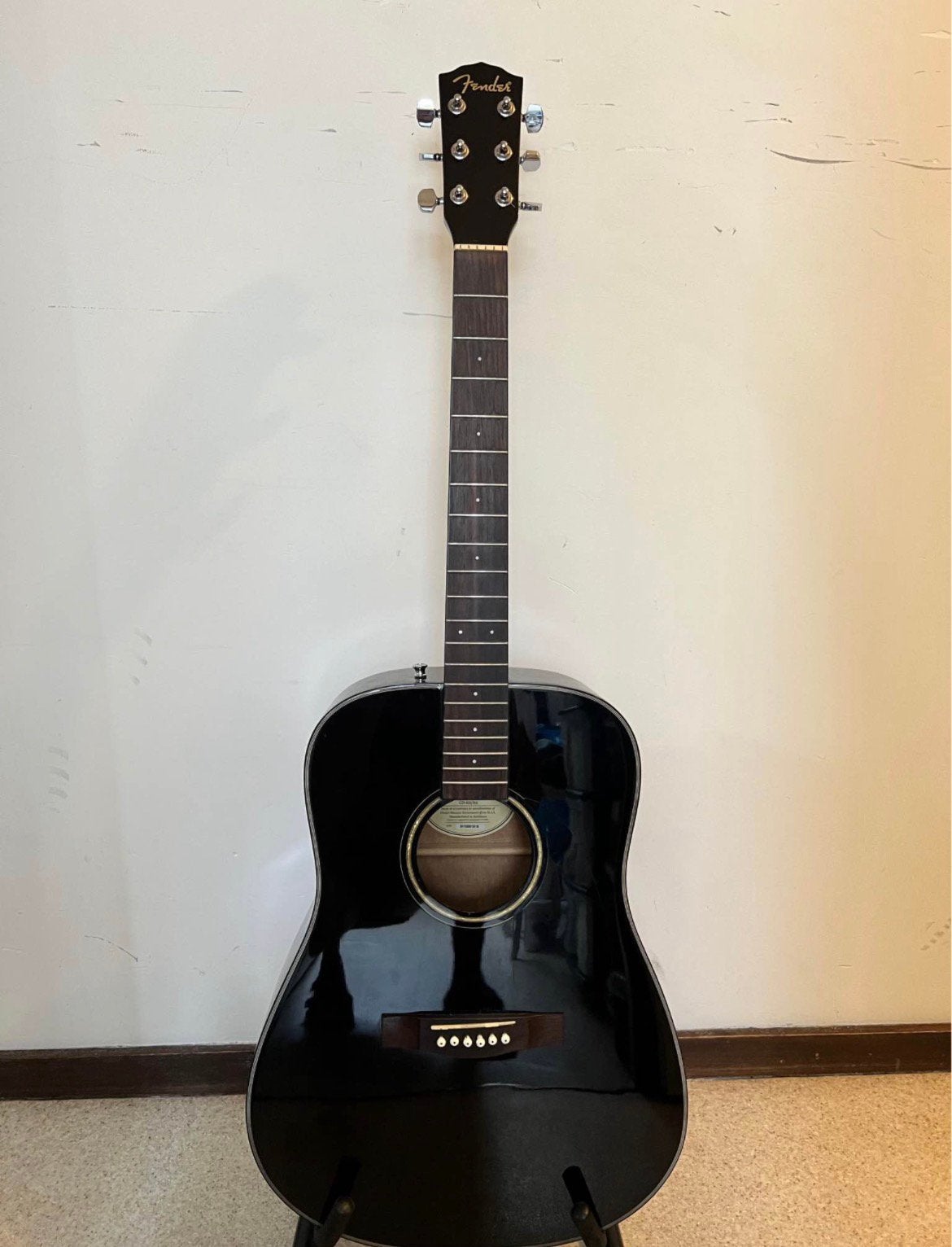 Akoestische gitaar Fender CD-60/BK – In perfecte staat, Ophalen of Verzenden, Zo goed als nieuw