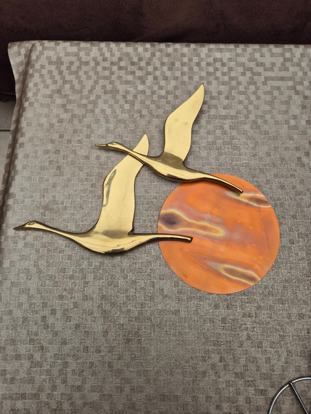Vintage Art deco muurdecoratie messing 3D effect, Enlèvement ou Envoi