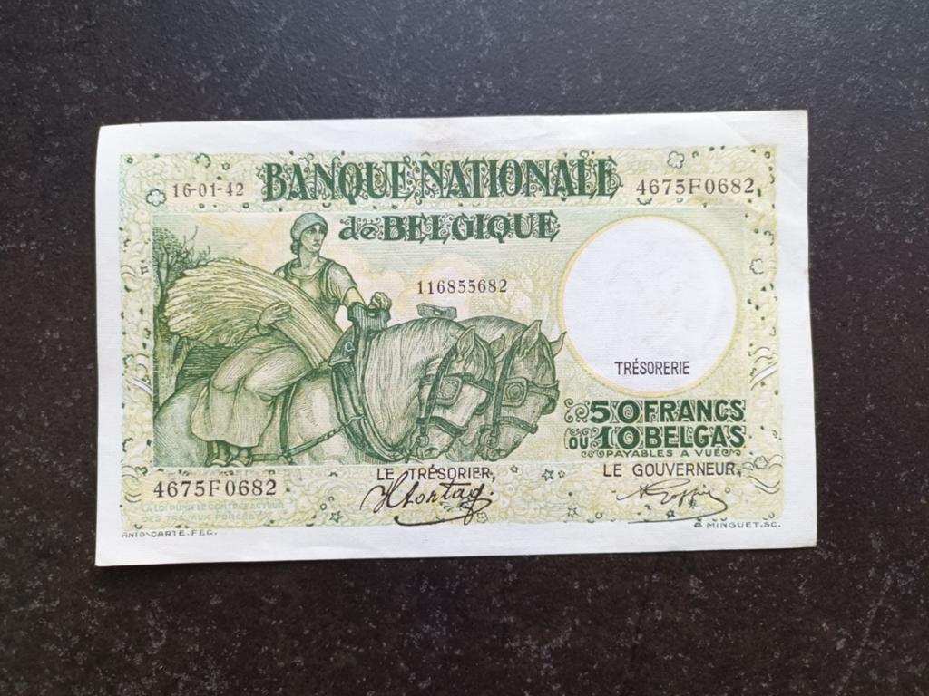 50 francs Anto Carte in ongecirculeerde kwaliteit!, Ophalen of Verzenden, Los biljet