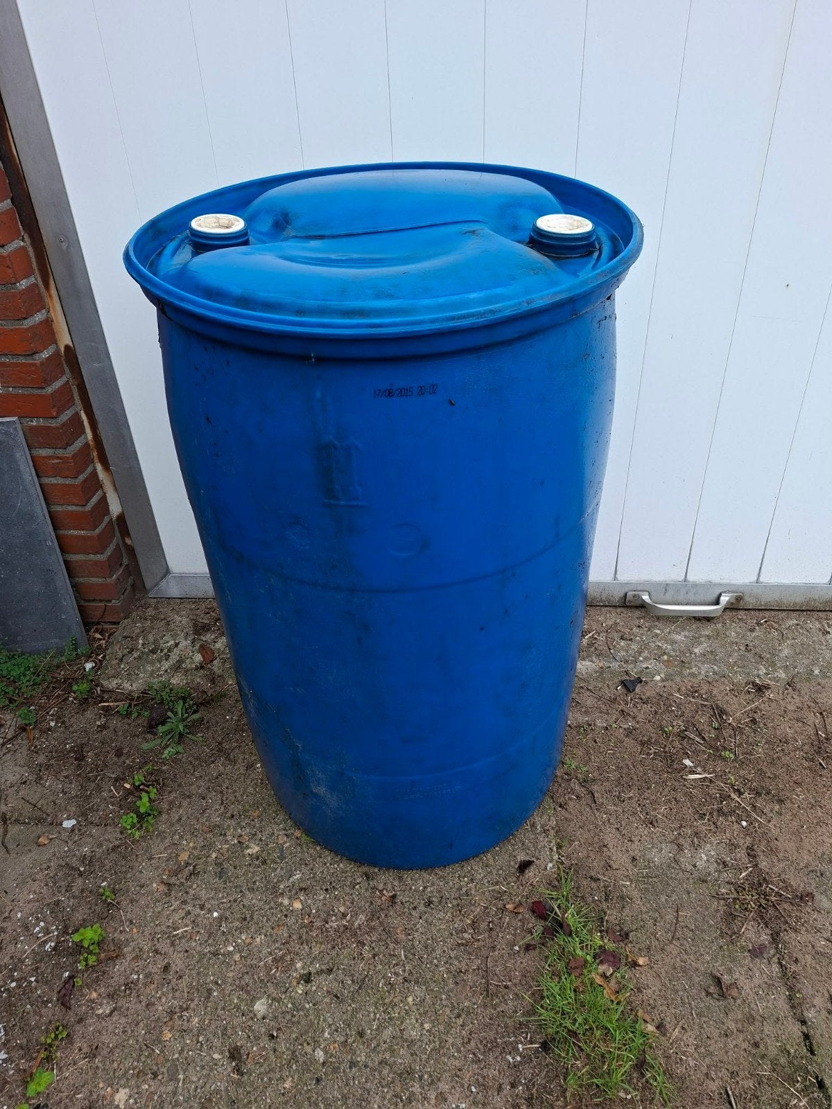 Blauwe kunststof vat 200 liter, Ophalen, Kunststof