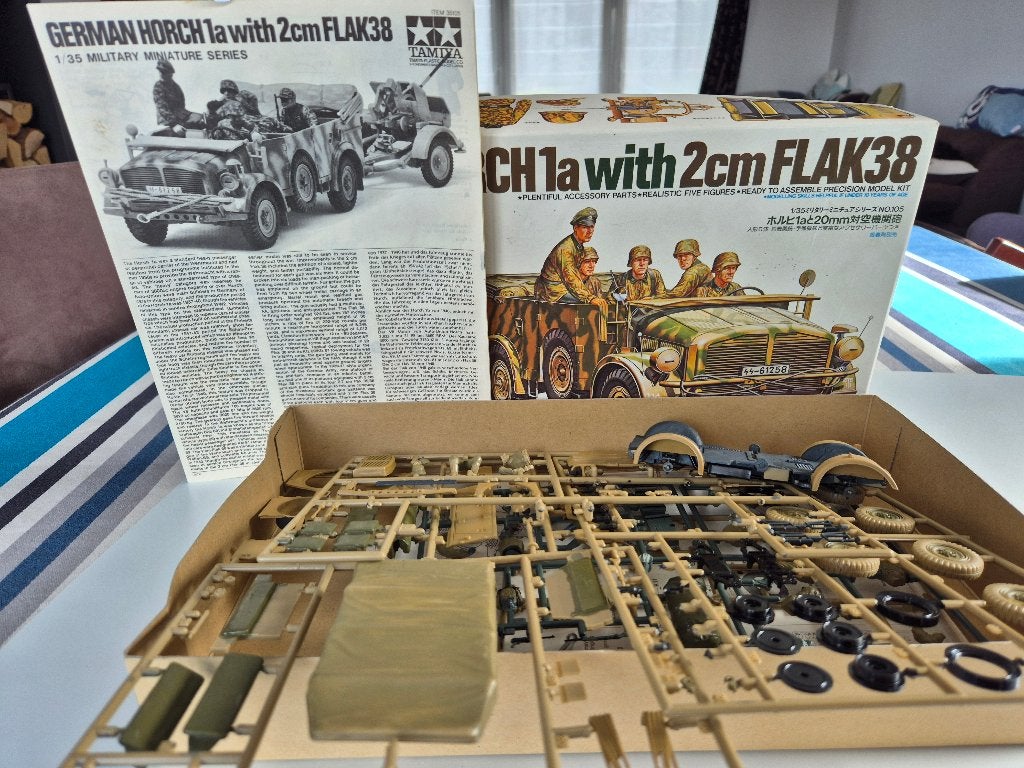 Modelisme german horch 1a + flak38 1:35, Hobby & Loisirs créatifs, Neuf, Voiture, Enlèvement, 1:32 à 1:50