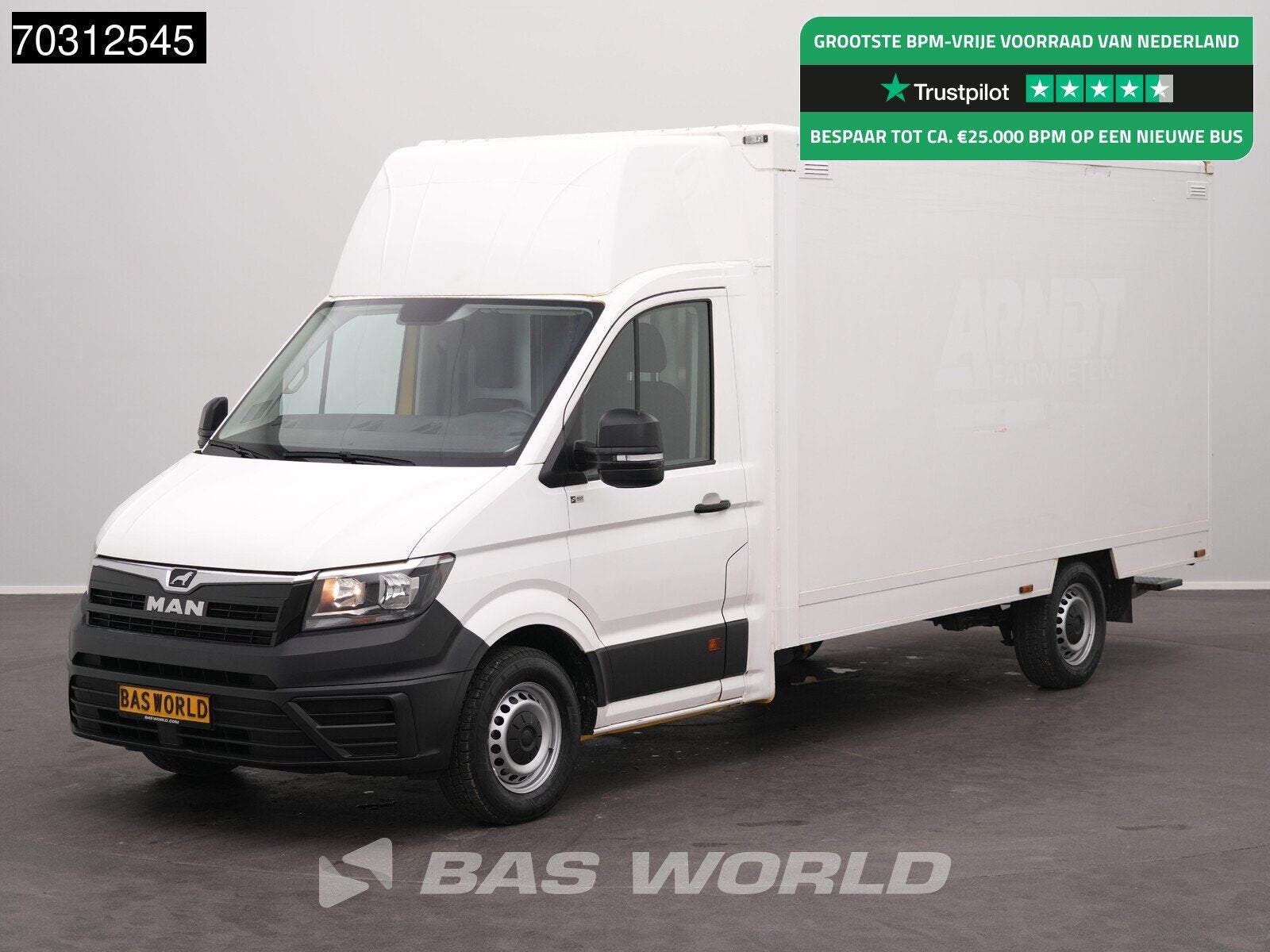 MAN TGE 3.100 433cm Bakwagen Achterdeuren Zijdeur Airco Came, Stof, Gebruikt, Euro 6, 4 cilinders