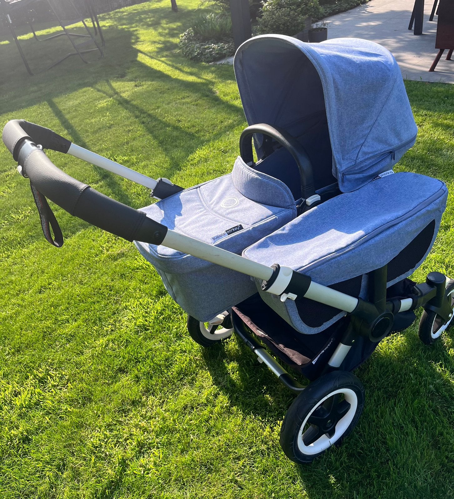 Bugaboo Donkey Duo (lichtblauw) - zeer goede staat, Kinderen en Baby's, Kinderwagens en Combinaties, Gebruikt, Combiwagen, Bugaboo