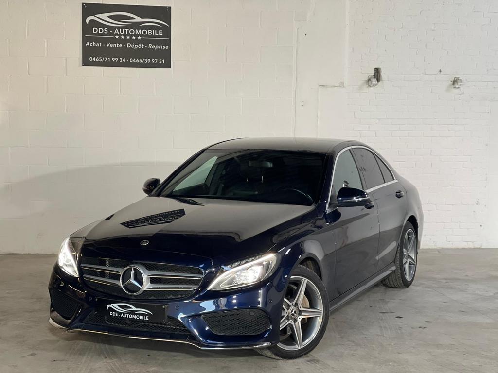 ***Mercedes C180d Pack Amg Garantie 12 maanden, Auto's, Automaat, 4 cilinders, Zwart, Leder