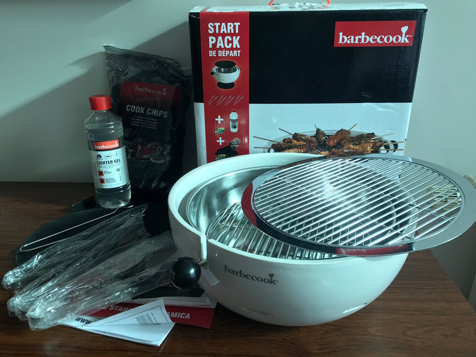 Tafel barbecue Barbecook Amica wit keramiek Start Pack, Enlèvement, Neuf, Avec accessoires