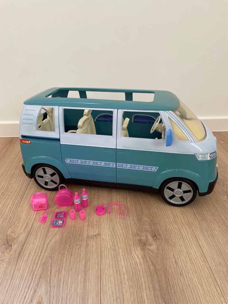 Mattel Barbie VW microvan - 2002 - zeer goede staat, Ophalen of Verzenden, Gebruikt