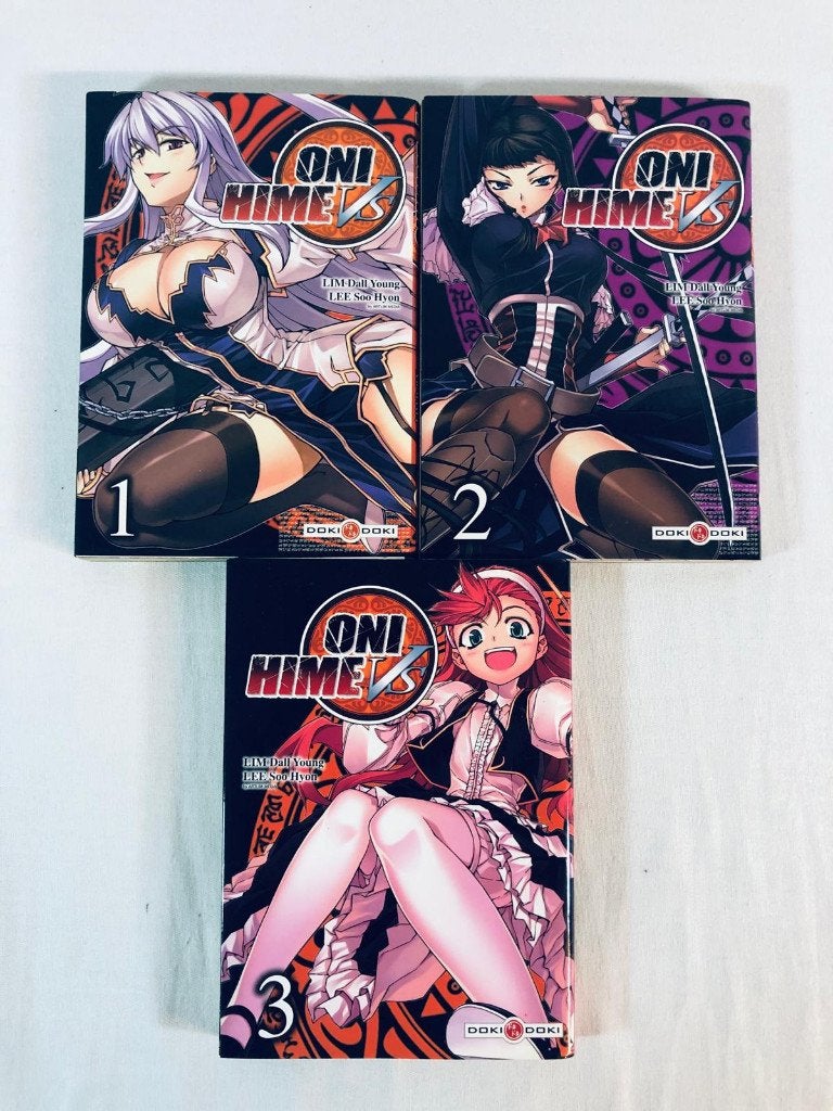 Lot Onihime VS 3 Tomes Mangas FR Etat correct, Livres, BD | Comics, Utilisé, Plusieurs comics, Japon (Manga), Envoi