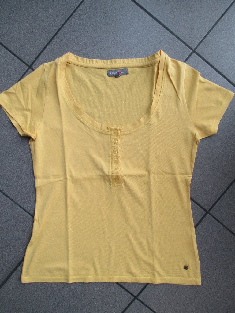 T-shirt van Women & Soul, Kleding | Dames, Maat 38/40 (M), Geel, Woman & soul, Ophalen of Verzenden