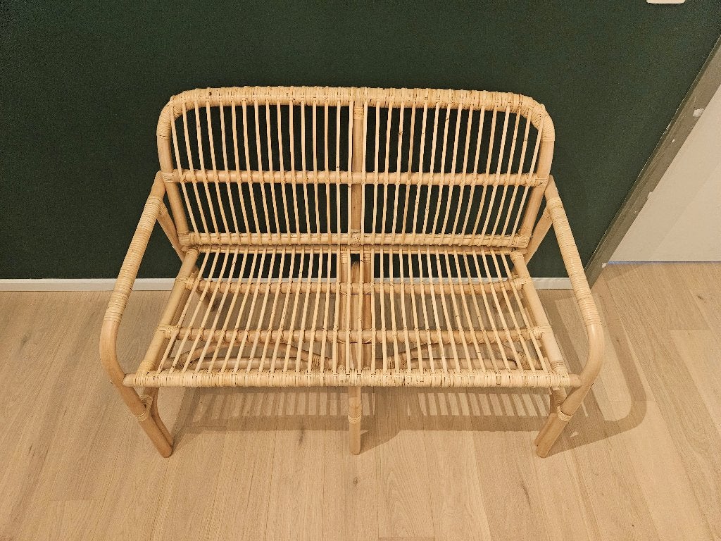 Rieten Bank - Ikea - Salnö, Neuf, Moins de 75 cm, Osier ou Rotin, Moins de 150 cm
