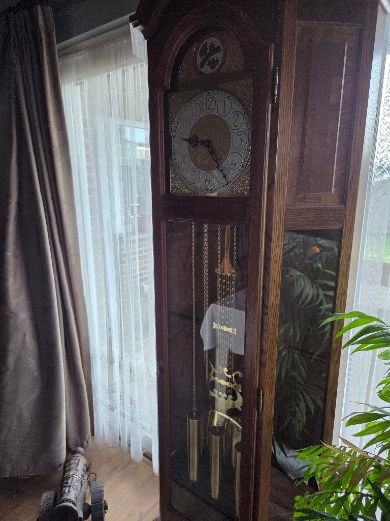 antieke staande klok van de jaren 1980.zie foto, Antiek en Kunst, Ophalen