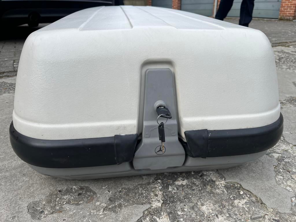 Dakkoffer mercedes orgineel met sleutels 225x56cm, 32cm, Auto diversen, Dakkoffers, Ophalen, Zo goed als nieuw