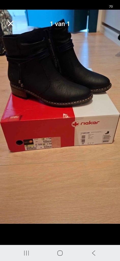 Enkellaarsjes Rieker, Vêtements | Femmes, Neuf, Enlèvement, Boots et Botinnes, Noir