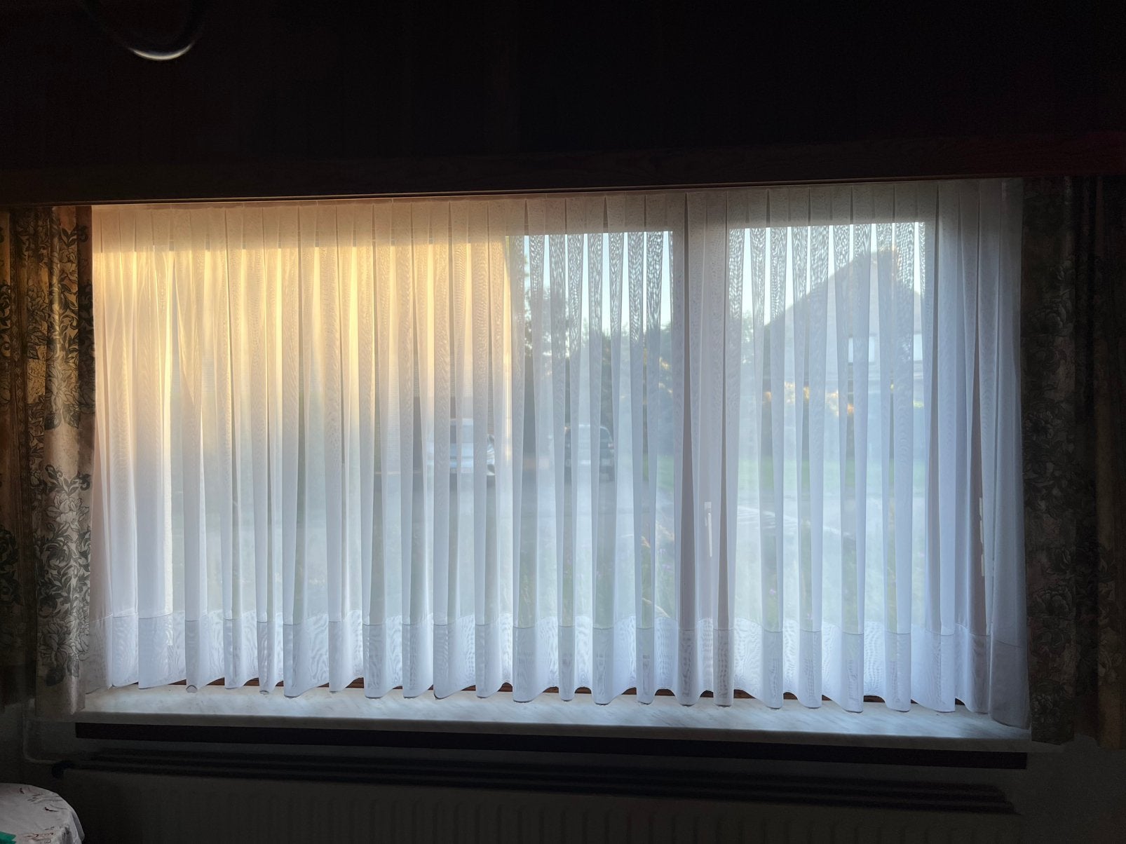 Te koop: witte gordijnen, Ophalen, 251 cm, 132 cm, Wit