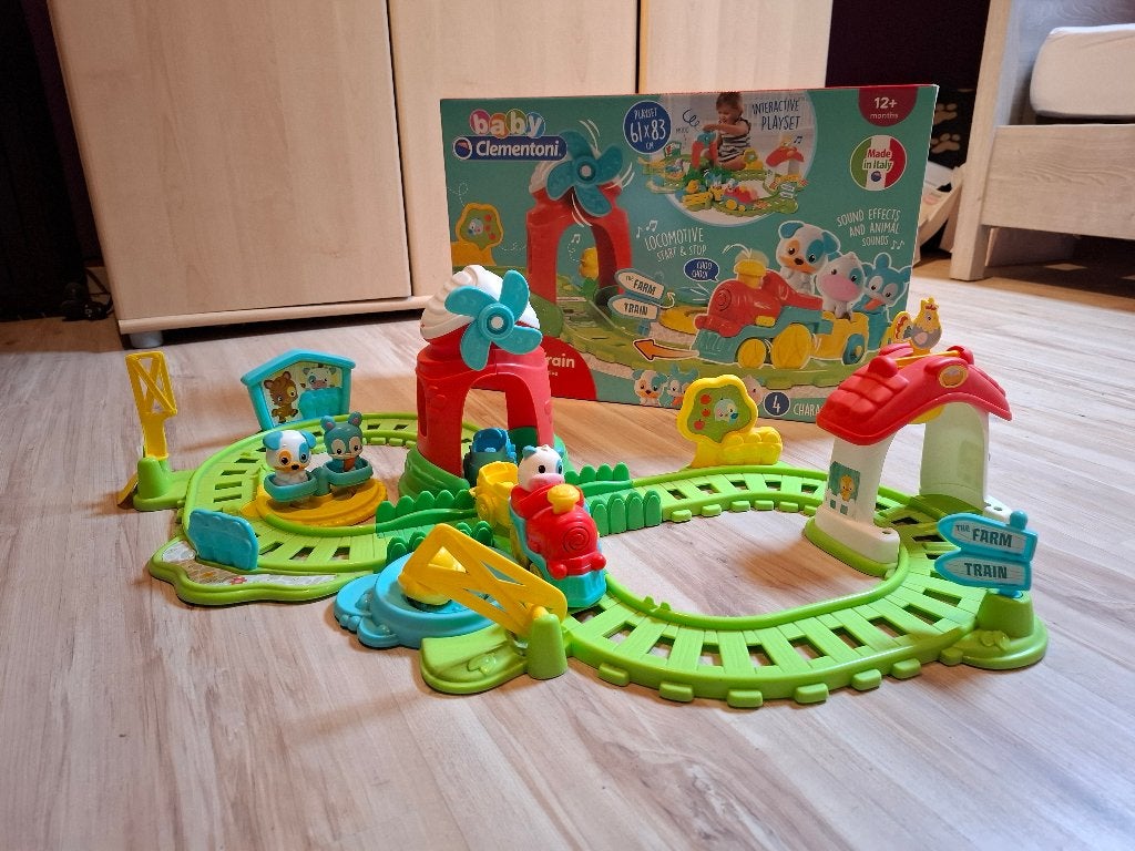 Boerderijtrein Clementoni interactief speelgoed, Enlèvement, Comme neuf, Découverte, Sonore