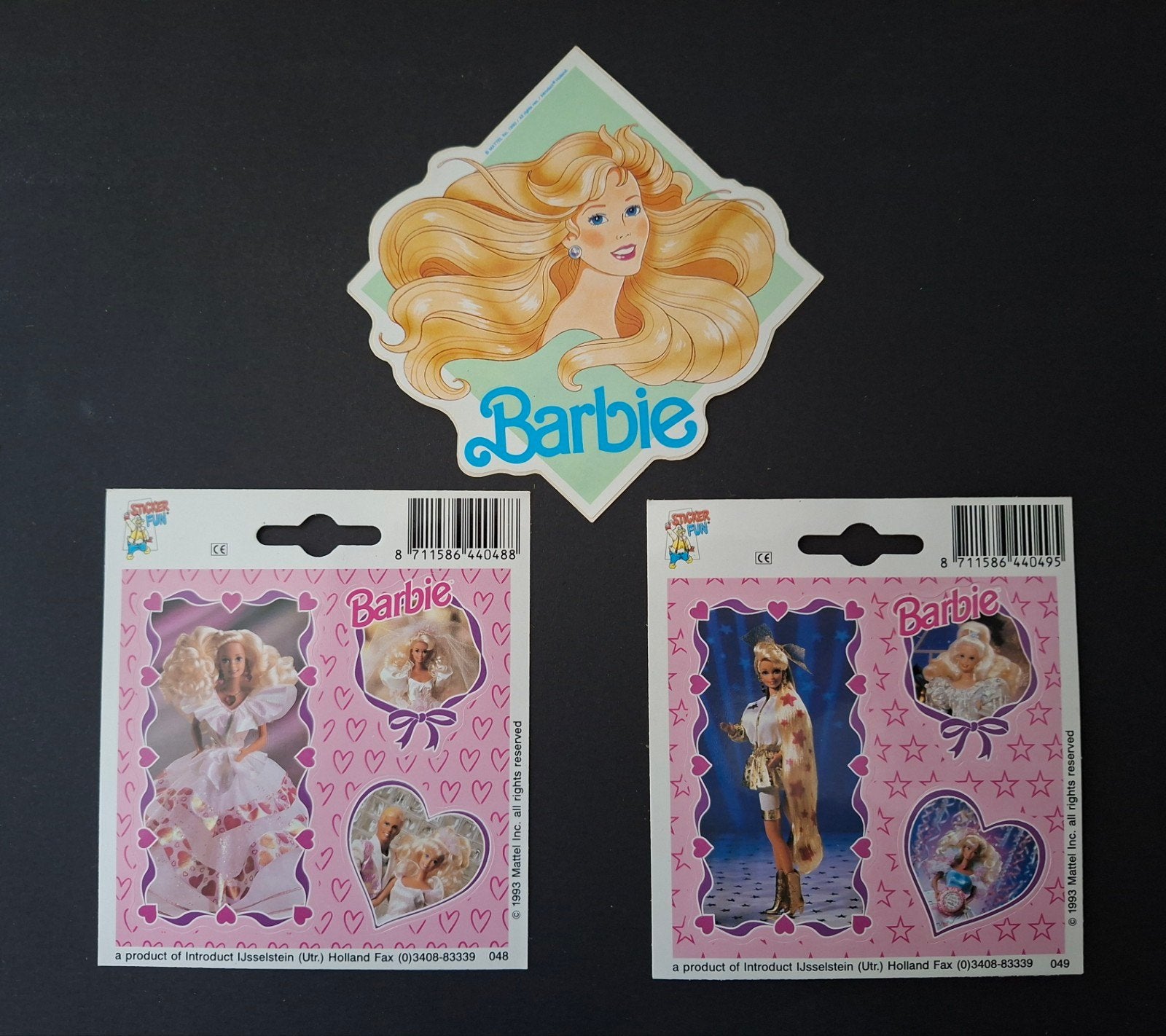 3 Barbie stickers Mattel 1990, Ophalen of Verzenden, Nieuw, Merk