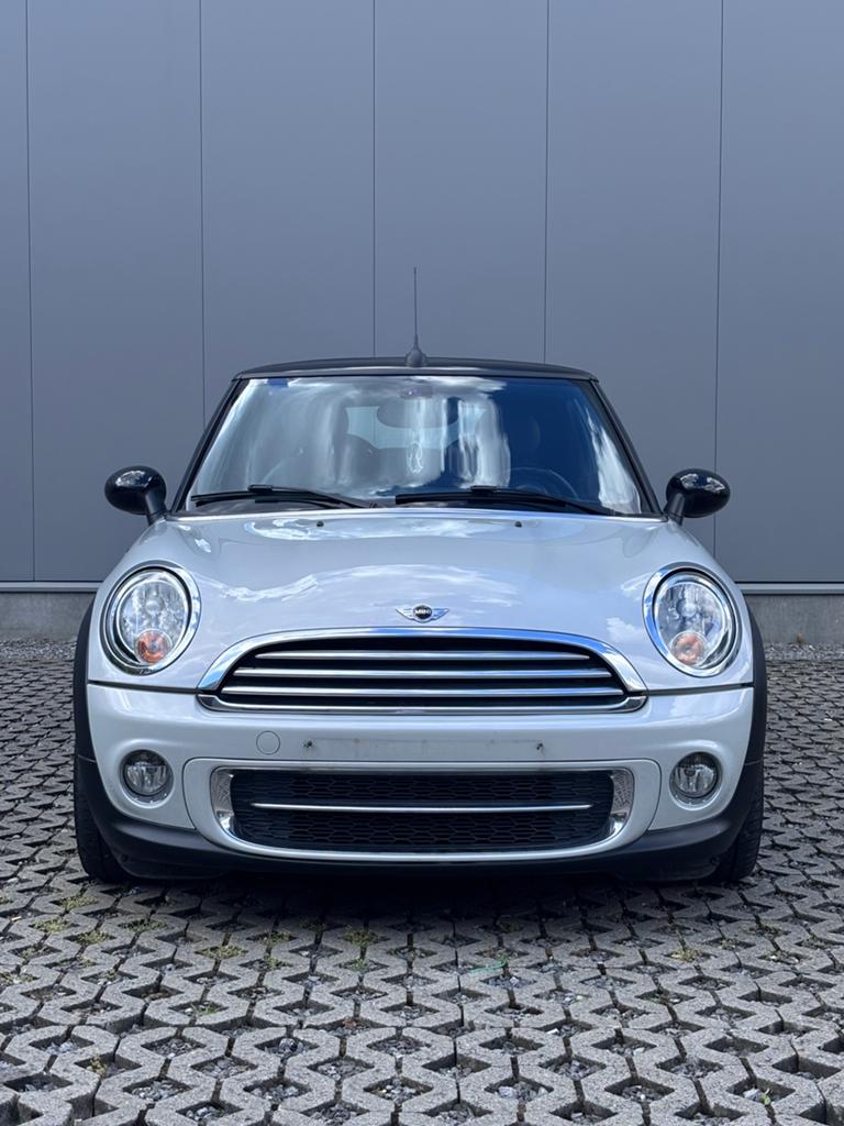MINI COOPER CABRIO 1.6 D–120.000 KM – NARDO GRIJS – TOPSTAAT, Auto's, Mini, Euro 5, Overige kleuren, Cabriolet, Leder