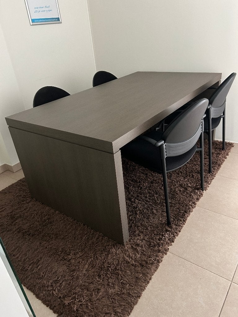 6 luxe zwarte stoelen met armleuning, Huis en Inrichting, Stoelen, Ophalen, Zwart, Zo goed als nieuw, Stof