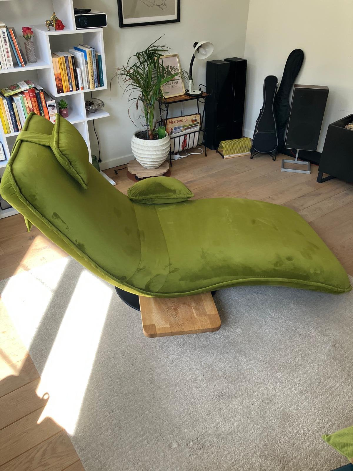 Vintage-look chaise longue – draaibaar, Ophalen, Zo goed als nieuw, Stof