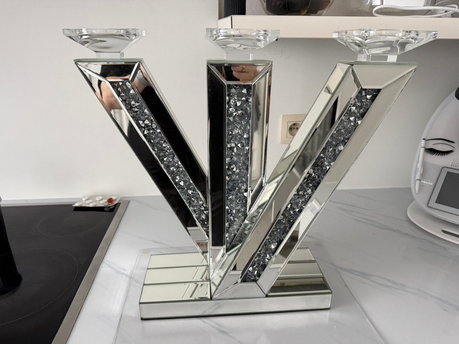 Sublieme kandelaar met strass, Ophalen