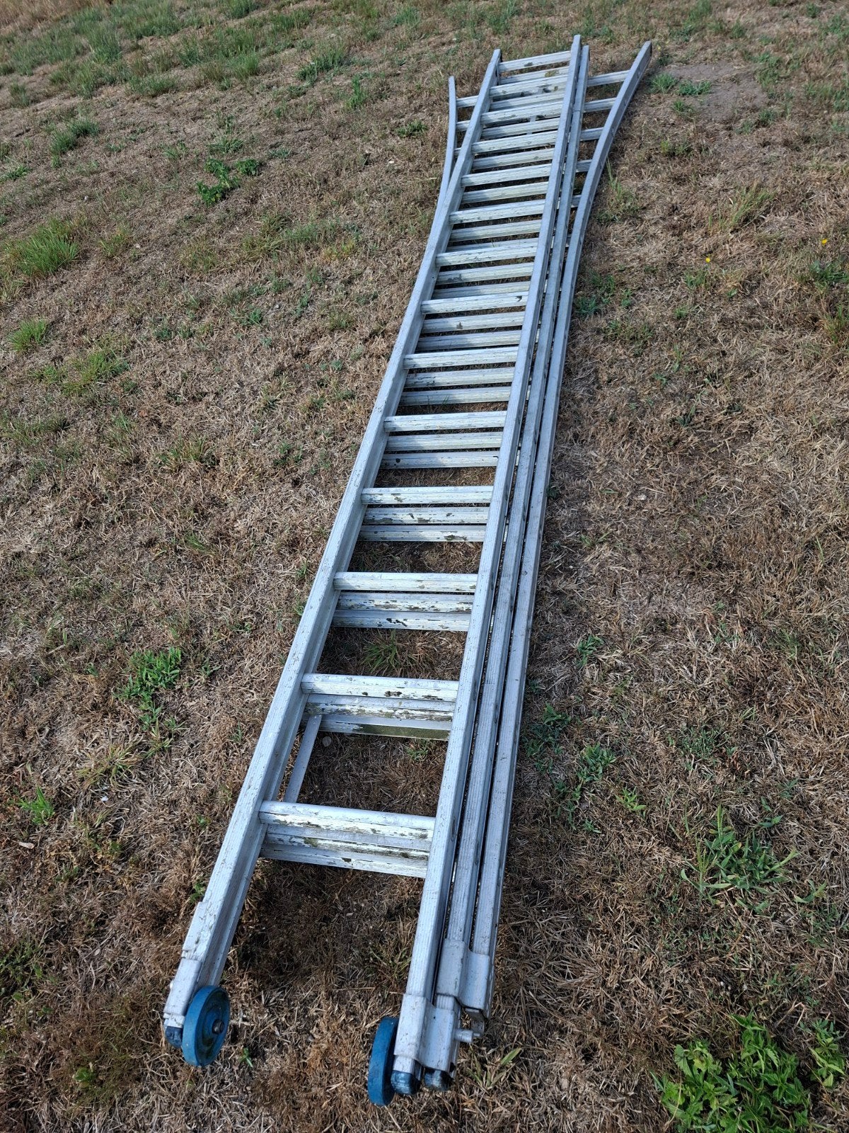 3-delige Ladder 14 treden x 3, Doe-het-zelf en Bouw, Ladders en Trappen, Ophalen, Ladder