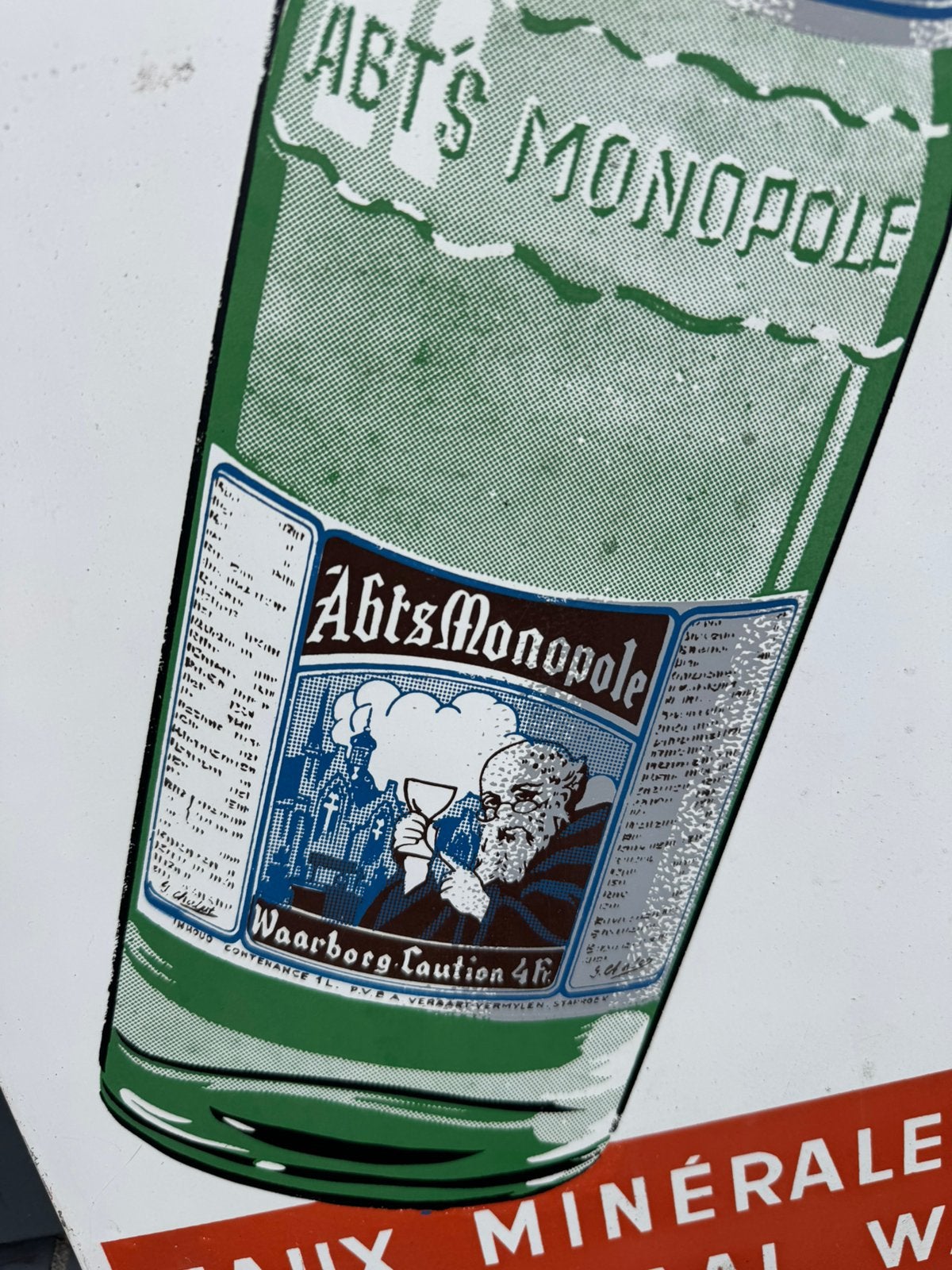 Panneau d'affichage ancien Abts Monopole 1962, Panneau publicitaire, Enlèvement ou Envoi, ., Utilisé
