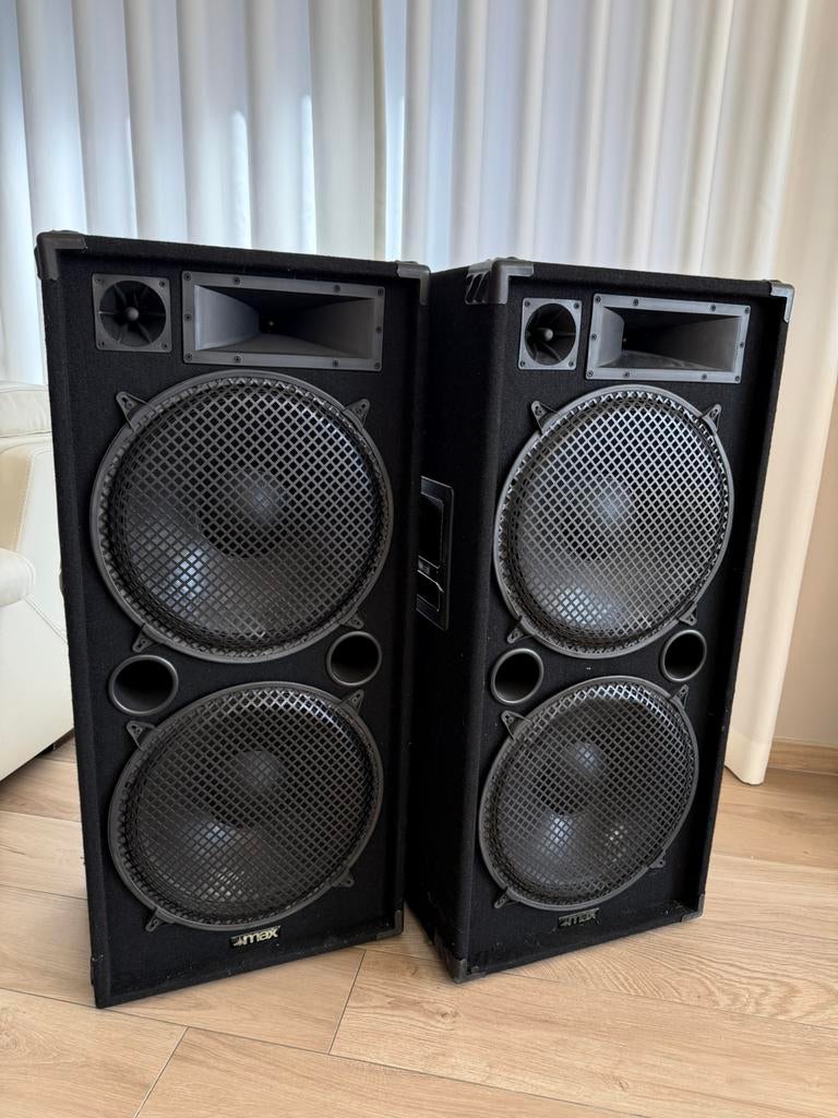 Integrale DJ Set : speakers, licht, statieven en bekabeling, Muziek en Instrumenten, Ophalen, Zo goed als nieuw