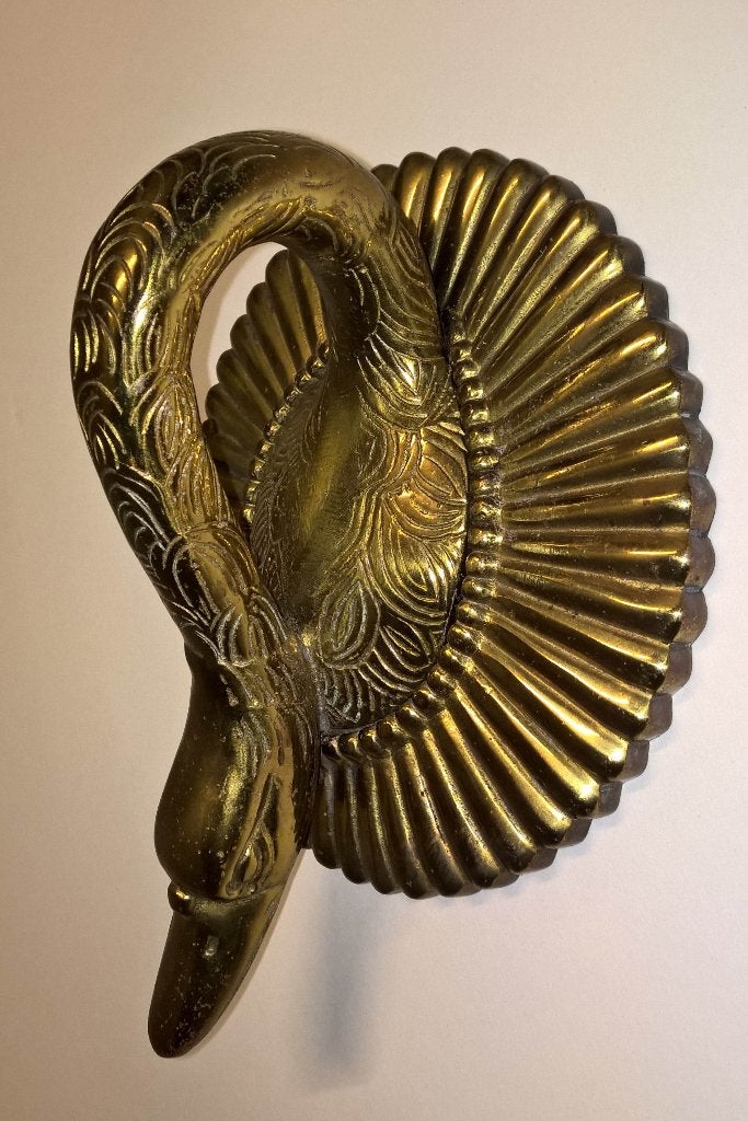 Poignée de porte en col de cygne en bronze, Moins de 200 cm, Enlèvement ou Envoi, Comme neuf, Moins de 80 cm