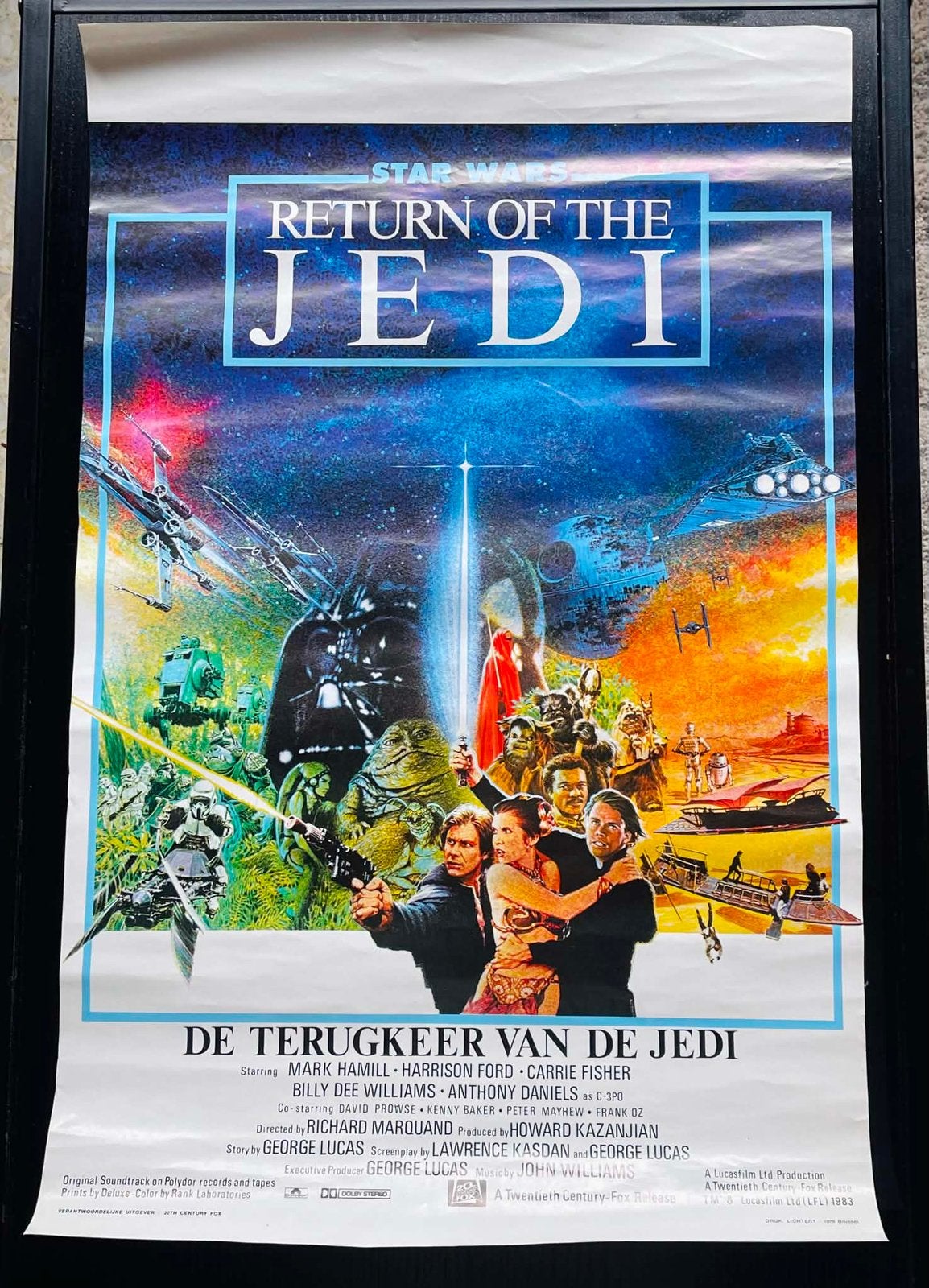 Star wars VI original 1983 movie poster return of the jedi, Verzamelen, Ophalen of Verzenden, Zo goed als nieuw