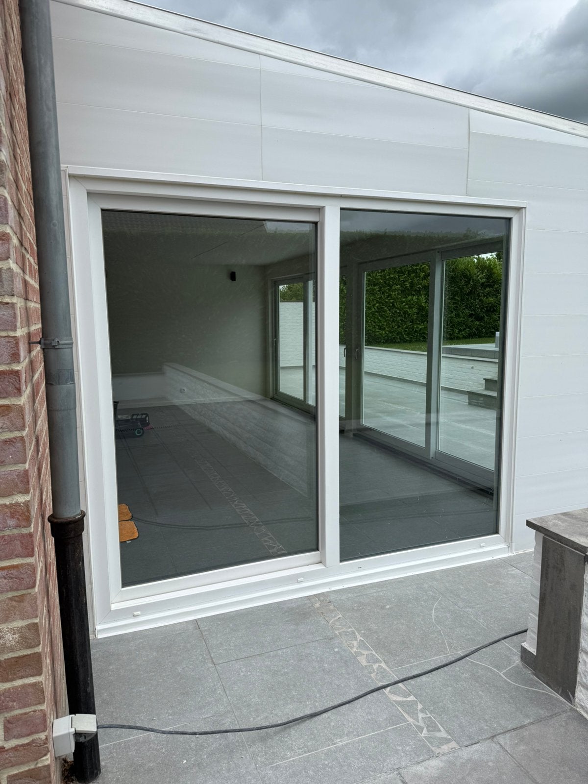 Un châssis PVC double vitrage 2,50m, Enlèvement, Utilisé, Vitre comprise, 225 cm ou plus