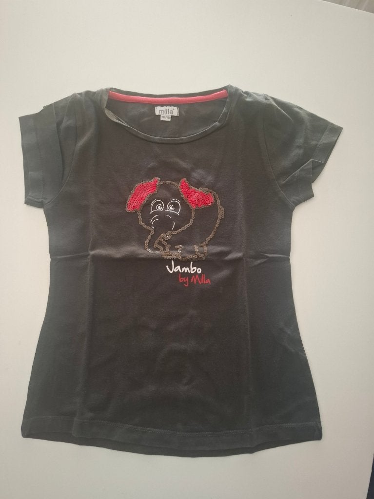 JBC Milla T-shirt 134-140 zwart, Meisje, Trui of Vest, Ophalen of Verzenden, Zo goed als nieuw