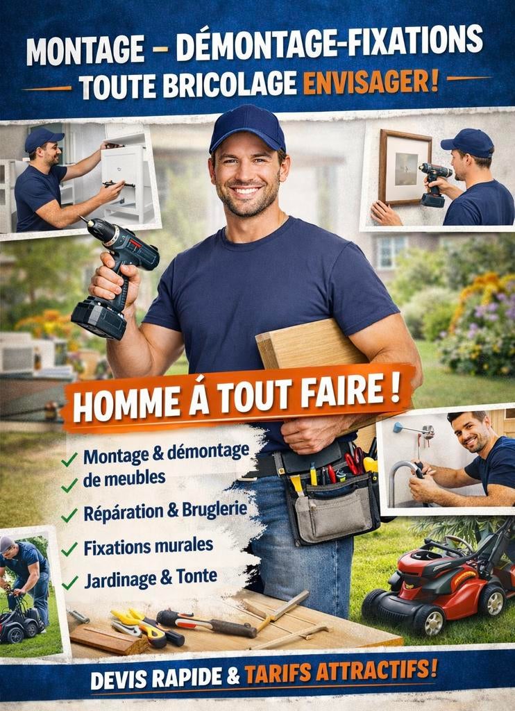 Homme à tout faire – Bricolage, montage de  meubles,, Enlèvement