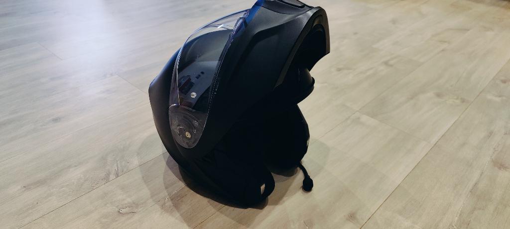 EXO-930 EVO Motorhelm + Cardo 2x JBL Speakers en Mic, Systeemhelm, Heren, L, Tweedehands