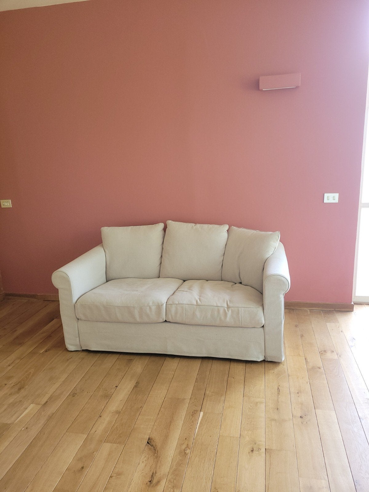 Canape beige ikea 2 places, Maison & Meubles, 75 à 100 cm, Ikea !, Bois, Comme neuf