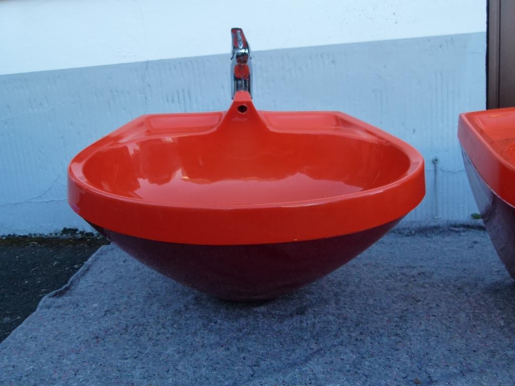 vintage  space age ultieme wastafel lavabo  Feierbach-Röhm, Ophalen, Zo goed als nieuw, Wastafel
