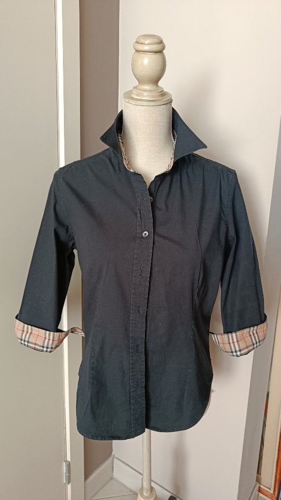 Chemise Burberry noire femme M, Taille 38/40 (M), Burberry, Porté, Noir