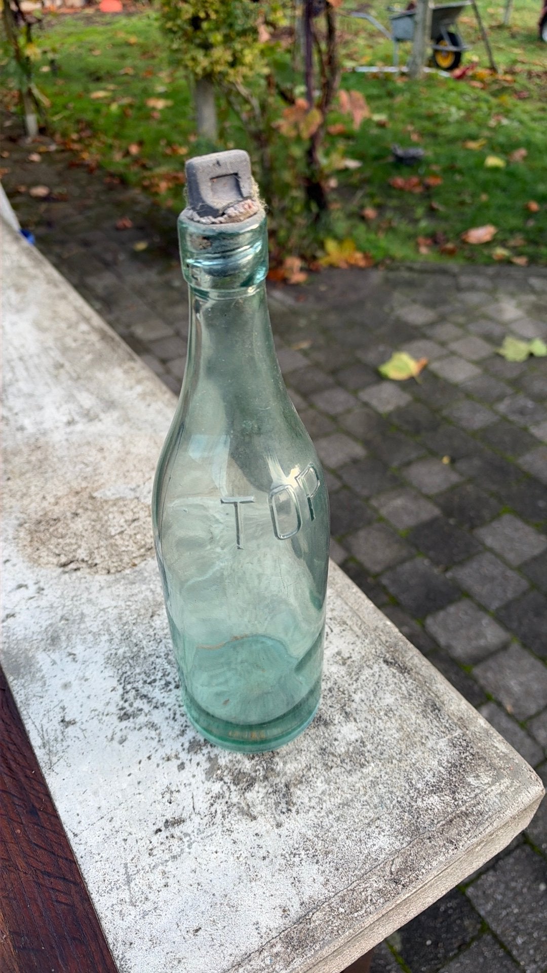 Oude “top” fles, Verzamelen, Ophalen, Gebruikt