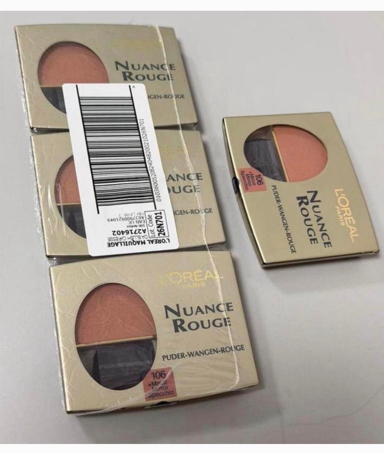 Fard à joues 4X Loreal L'Oréal Paris Nuance Rouge 106 Ambre, Enlèvement ou Envoi, Neuf, Tout le visage, Maquillage