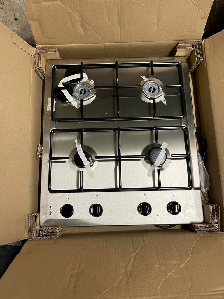 Pelgrim gaskookplaat, Nieuw, Inbouw, Gas, 4 kookzones