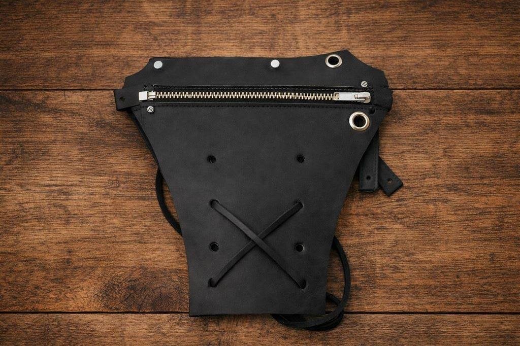 Leren Tussenflappen voor Zadeltassen, afritsbaar - per paar, Motoren, Verzenden, Nieuw