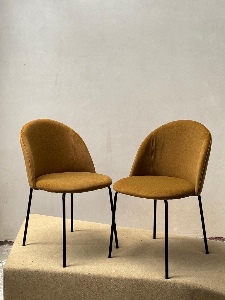 Chaises Velours Moutarde, Neuf, Tissus, Deux, Enlèvement