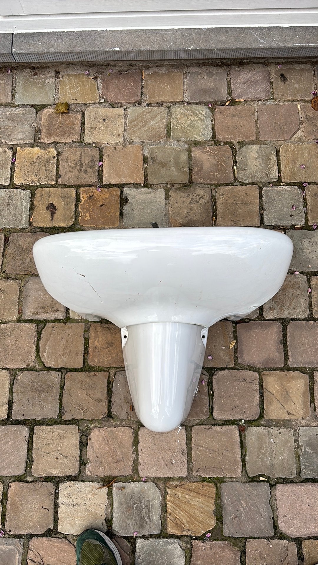 WASBAK MET KRAAN, Bricolage & Construction, Enlèvement, Utilisé, Lavabo