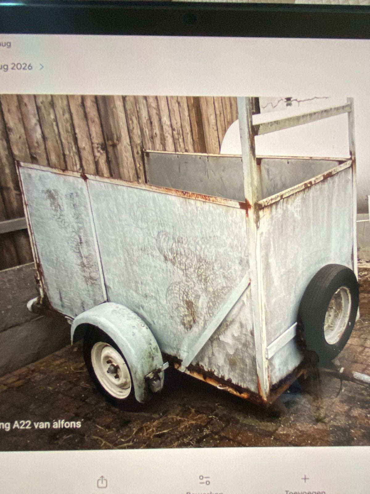 Aanhangwagen, Ophalen, Gebruikt